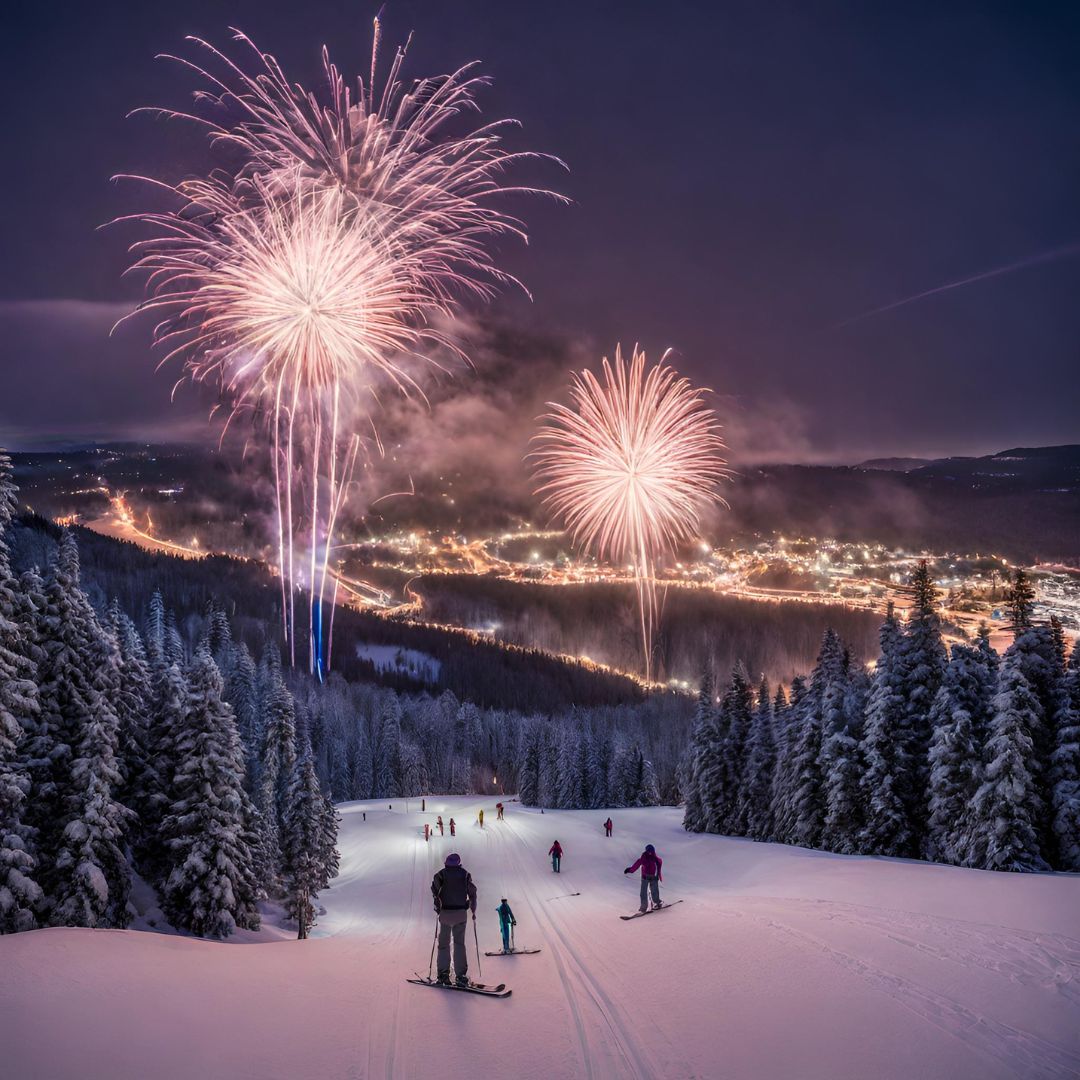 Feel the Experience of seeing Fireworks in the winter.